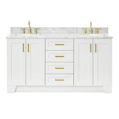Ariel Q067DCW2RVO Taylor 67" Free Standing Double Basin Vanity Set