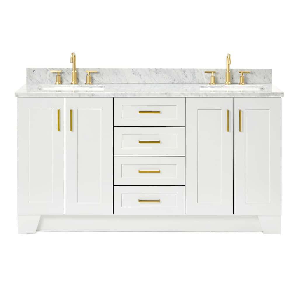 Ariel Q067DCW2RVO Taylor 66" Free Standing Double Basin Vanity Set