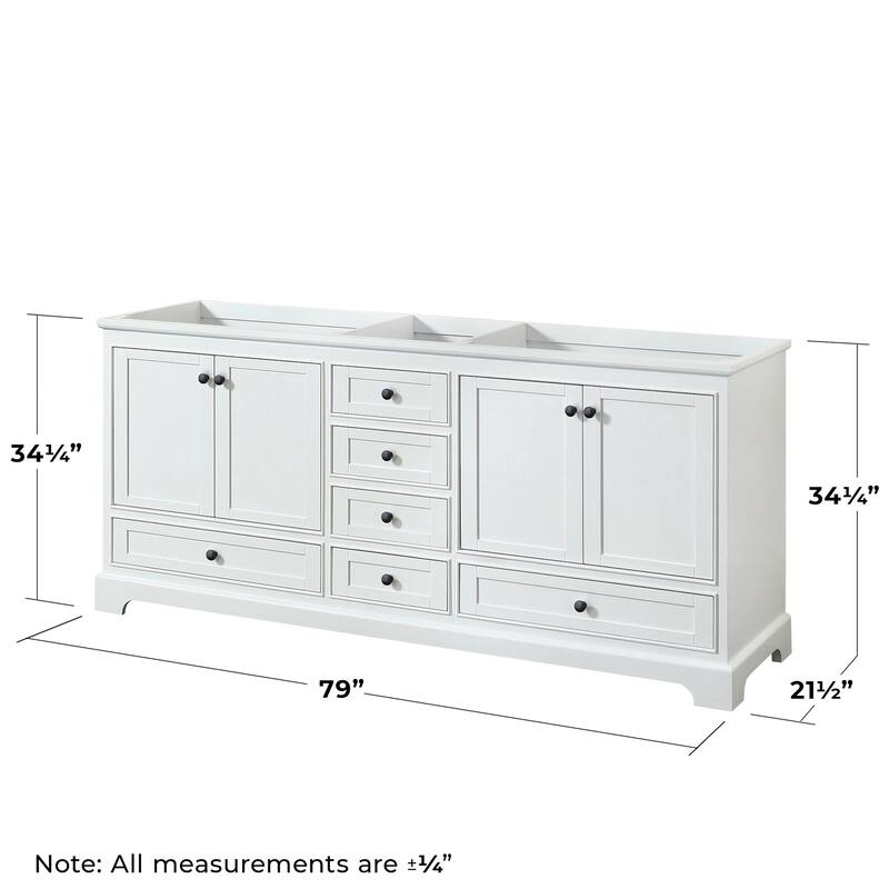 Wyndham Collection Deborah 79" Free Standing Double Wood Vanity