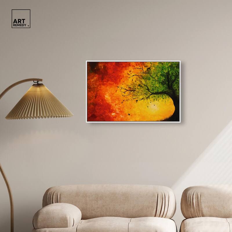 Fire and Ice Tree I Canvas by Art Remedy