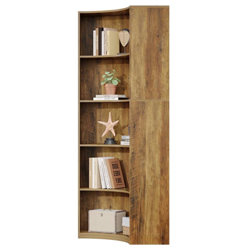 6-Tier Corner Bookshelf/Bookcase, 70.9" Corner Shelf, Storage Cabinet for Living Room, Kitchen, Home Office