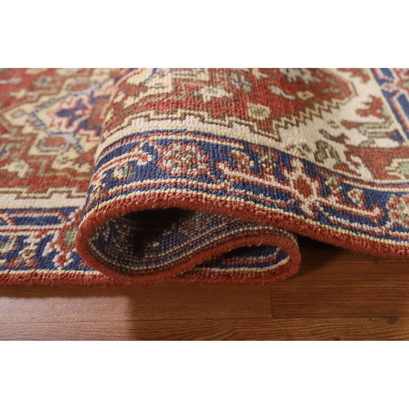 Orange Heriz Indian Runner Rug Hand-knotted Wool Carpet - 2'6"x 7'11"