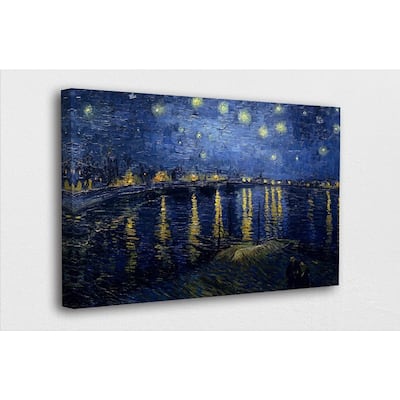 Starry Night Over the Rhone Vincent Van Gogh canvas print Reproduction Van Gogh Wall Decor Classic Art home decor