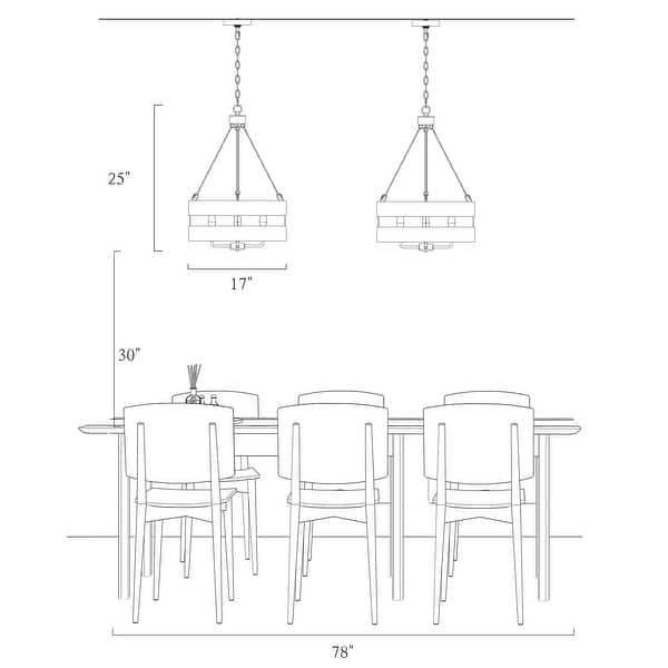 dimension image slide 0 of 2, Malury Mid-century Modern 4-Light Brass Gold Drum Chandelier Fabric Shaded Foyer Pendant Lights - D17" x H30"