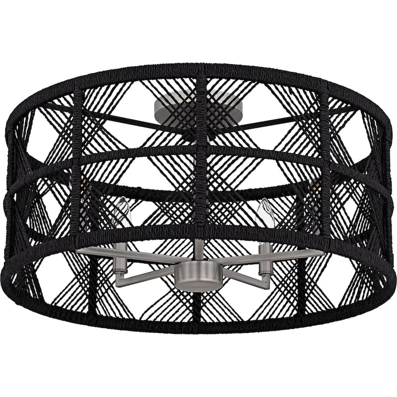 Axford 5-Light Antique Nickel Semi-Flush Mount