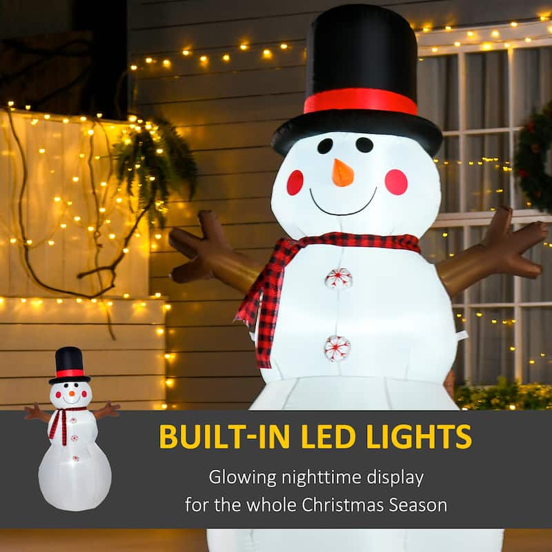 HOMCOM 6' Inflatable Snowman Christmas Decoration