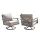 preview thumbnail 3 of 13, Abbyson Outdoor Nashville Swivel Chair with Sunbrella Cushions (Set of 2)