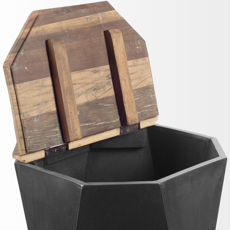 HomeRoots 21" Black Solid Wood End Table - 19.3' X '20.9' X '19.3