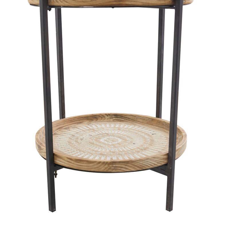 Brown Wood Traditional Shelving Unit