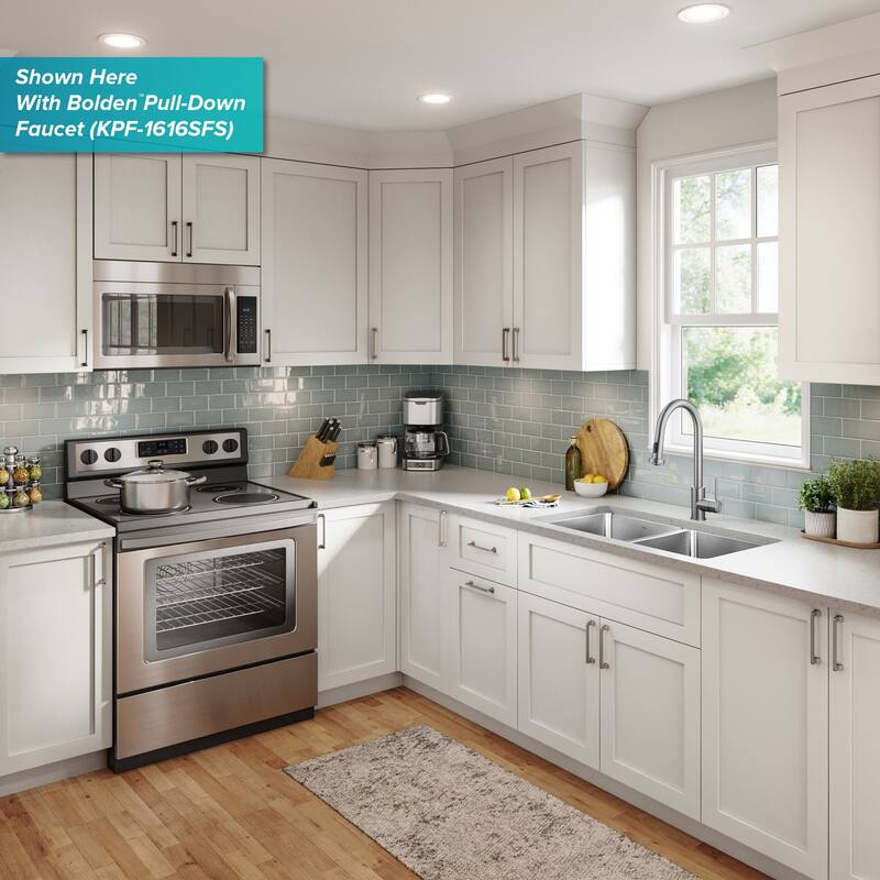 KRAUS Fairlane Undermount 18 Gauge Stainless Steel Kitchen Sink