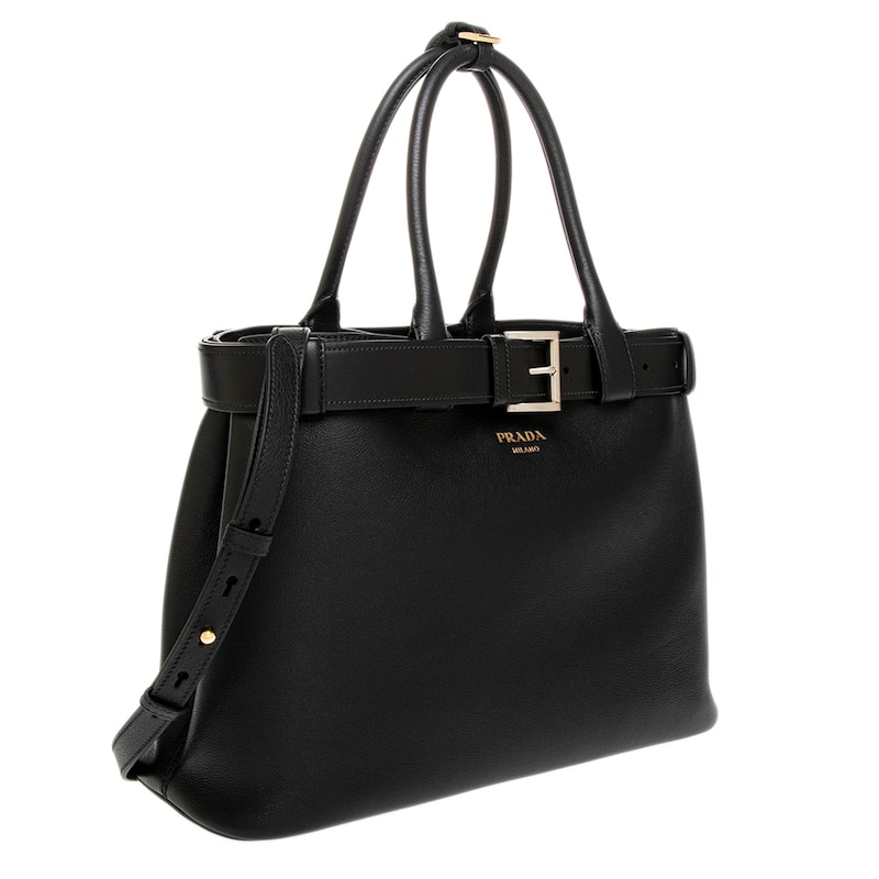 Prada Large Leather Handbag with Belt