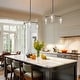 preview thumbnail 12 of 23, Modern Farmhouse 3/5-Light Black Gold Chandelier Clear Glass Kitchen Island Pendant Lighting for Dinning Room
