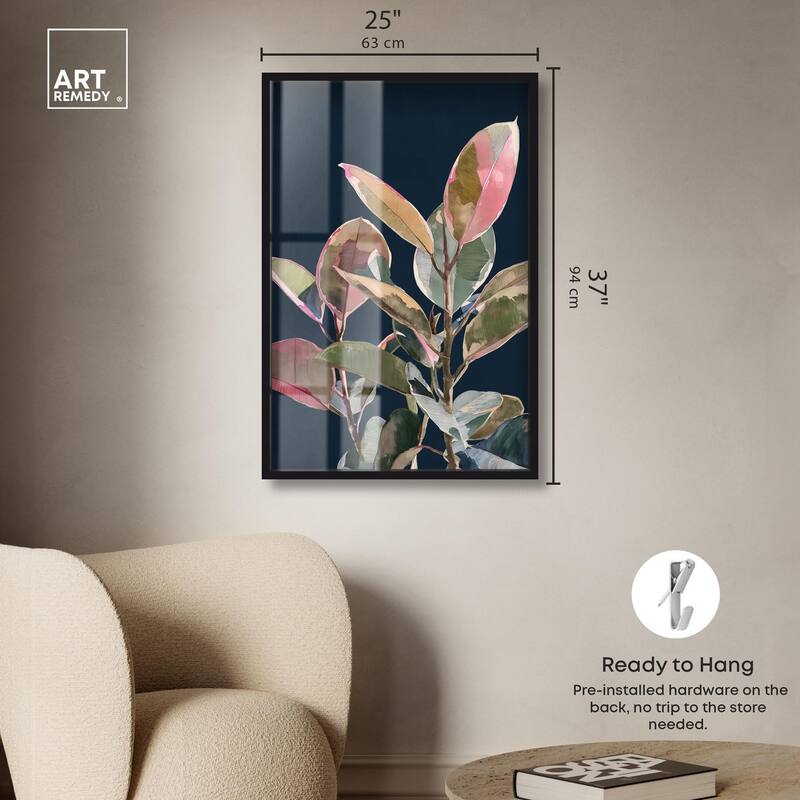 Fuchsia Frond II Shadowbox by Art Remedy