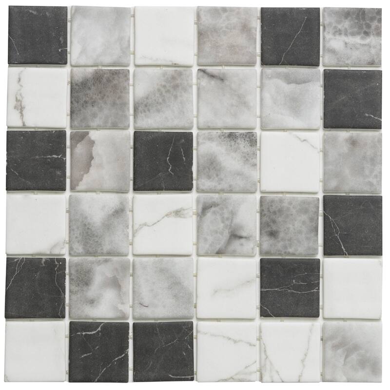 The Tile Life Eterna Square 12x12 Grey Glass Floor & Wall Tile