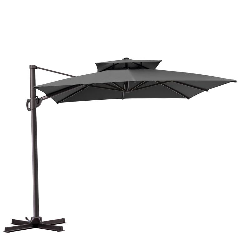 Pellebant Outdoor Patio Cantilever Umbrella with Base