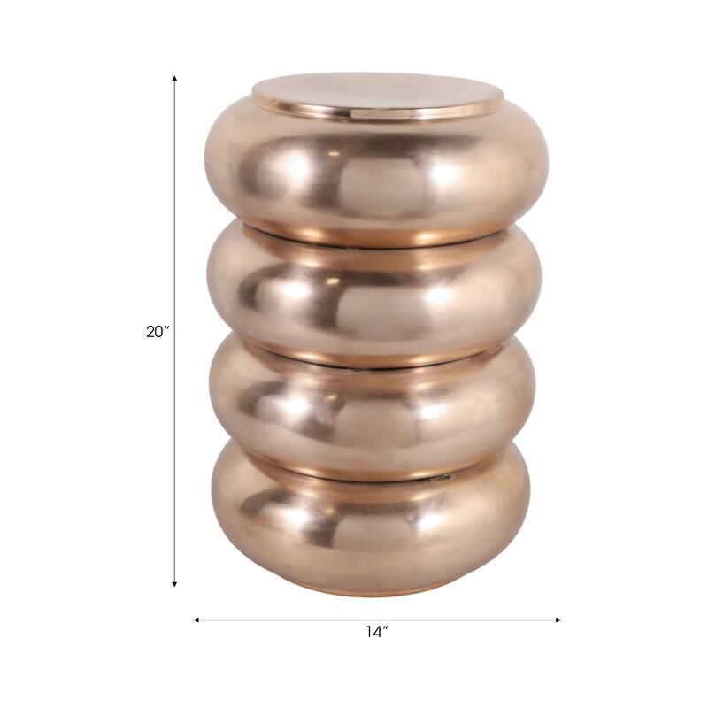 Metal Aluminum Sculptural Accent Table Savoir Trend - 20" Bronze - 20.0"