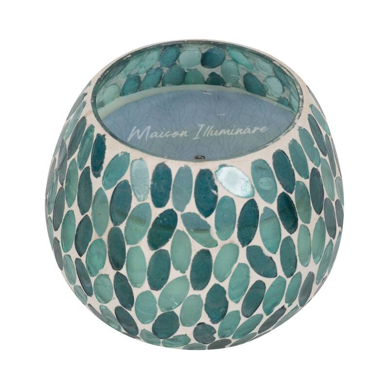Sagebrook Home 4" Glass Candle Contemporary Glam 11oz Scented Decorative Candle Trendy Home Decor - 4" x 4" x 4"