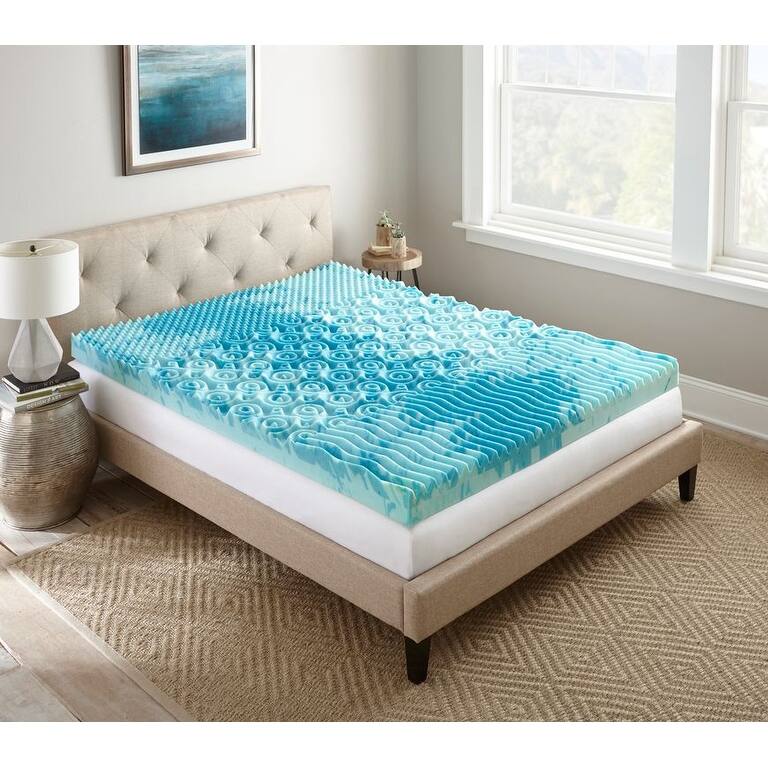 Nautica Home 3 in./4 in. Cooling Gel Foam Mattress Topper with Multi-Zone Air Flow
