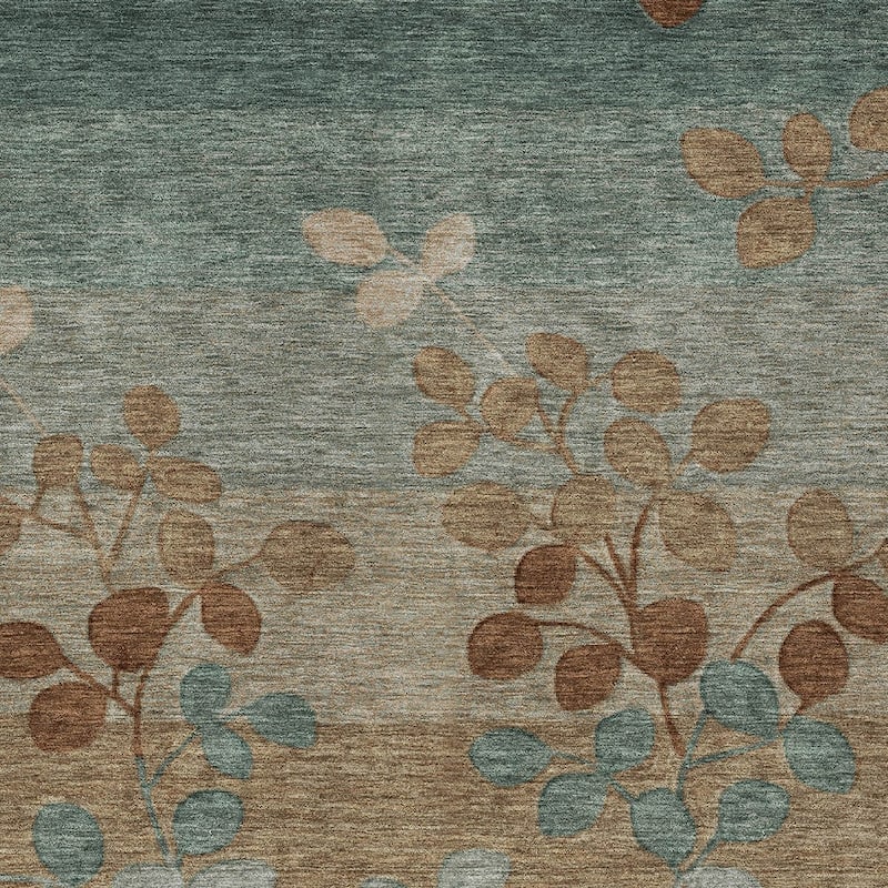 HomeRoots Floral Transitional Rectangle Outdoor Rug