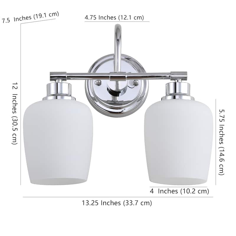 SAFAVIEH Lighting Rayden 2-light LED Bathroom Sconce - 13.3"x7.5"x12"