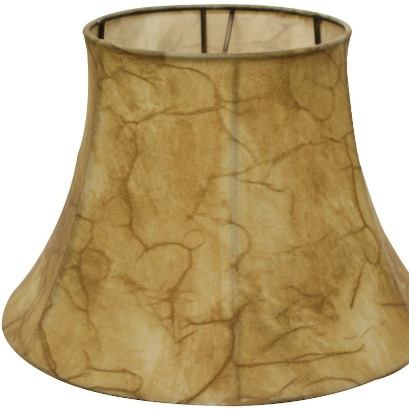 19" Antique Parchment Shallow Drum Parchment Lampshade - 19"x14"x11"