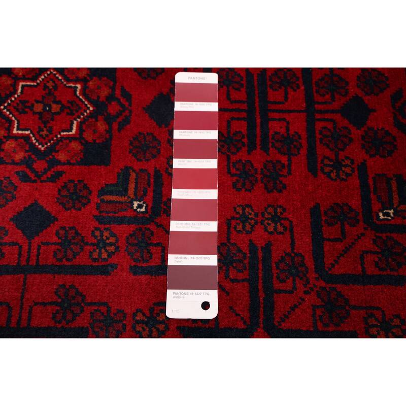 ECARPETGALLERY Hand-knotted Finest Khal Mohammadi Red Wool Rug - 4'2 x 6'7
