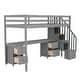 preview thumbnail 29 of 36, Kid-Friendly Design Twin Size Loft Bed with Desk and Drawers