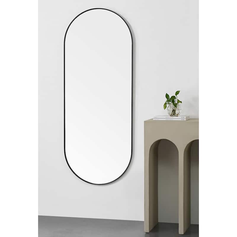 Renwil Ammar Framed Matte Black Mirror - Large