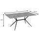 preview thumbnail 78 of 131, Elega Modern Sintered Stone Dining Table Modern Trestle Base Powder-Coated Steel Frame Kitchen Table - 47"-71"