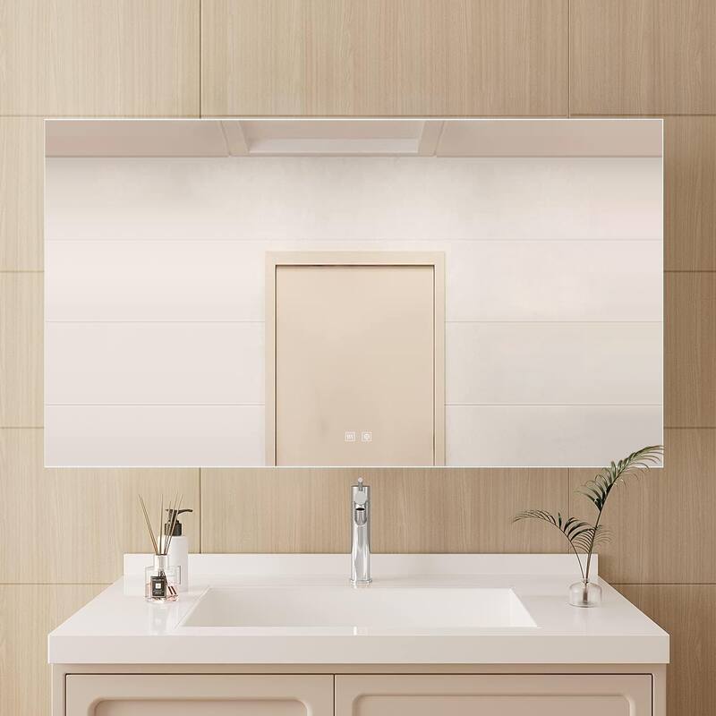 Vellum LED Bathroom Vanity Mirror - N/A - 60 in W x 36 in H