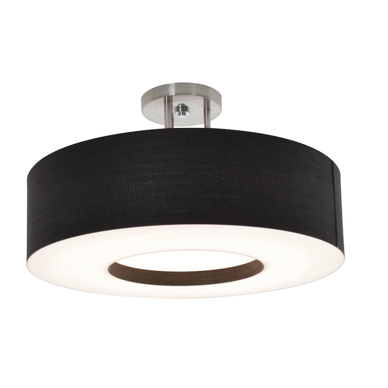 Montclair 20" LED Semi-Flush - Black
