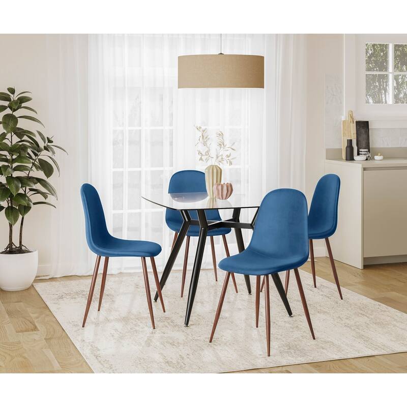 Pebble Mid-Century Modern Upholstered Accent / Dining Chair (Set of 2)
