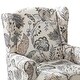 preview thumbnail 11 of 46, Epimethis Traditional Fabric Accent Armchair with Turned Legs by HULALA HOME