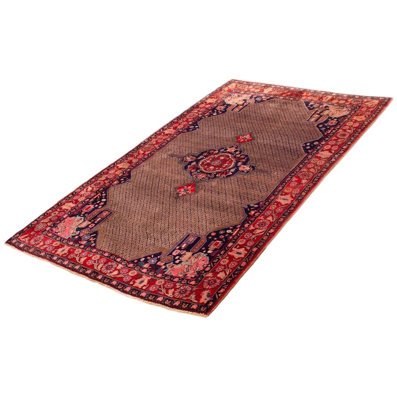 ECARPETGALLERY Hand-knotted Anatolian Vintage Brown, Red Wool Rug - 5'2 x 8'9