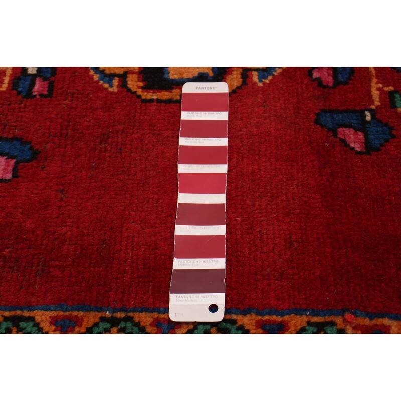 ECARPETGALLERY Hand-knotted Andelz Red Wool Rug - 3'5 x 12'11