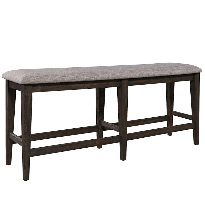 Double Bridge Dark Chestnut 6 Piece Gathering Table Set