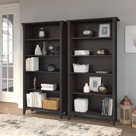 Salinas Tall 5-shelf Bookcase (Set of 2) by Bush Furniture