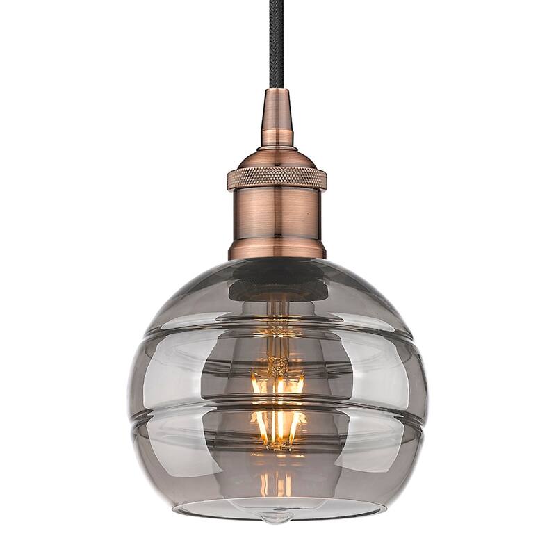 Innovations Lighting 616-1P 8 6 Rochester Pendant Rochester 6" Wide - Antique Copper / Light Smoke
