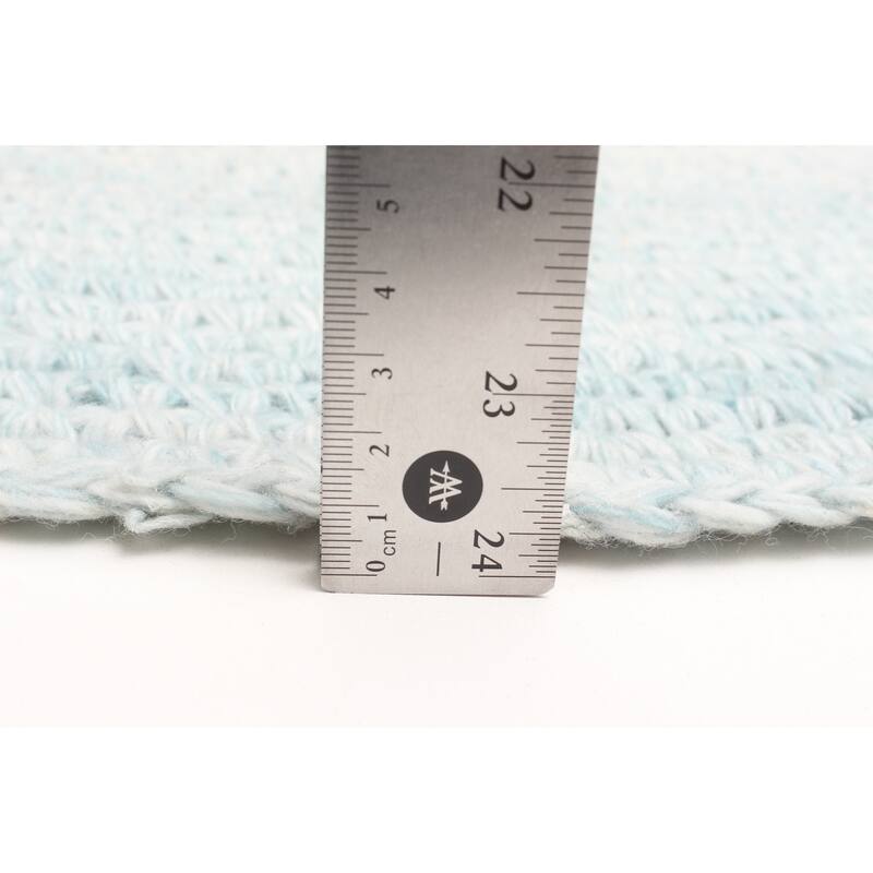 ECARPETGALLERY Braid weave Sienna Ivory Wool Rug - 4'0 x 4'0