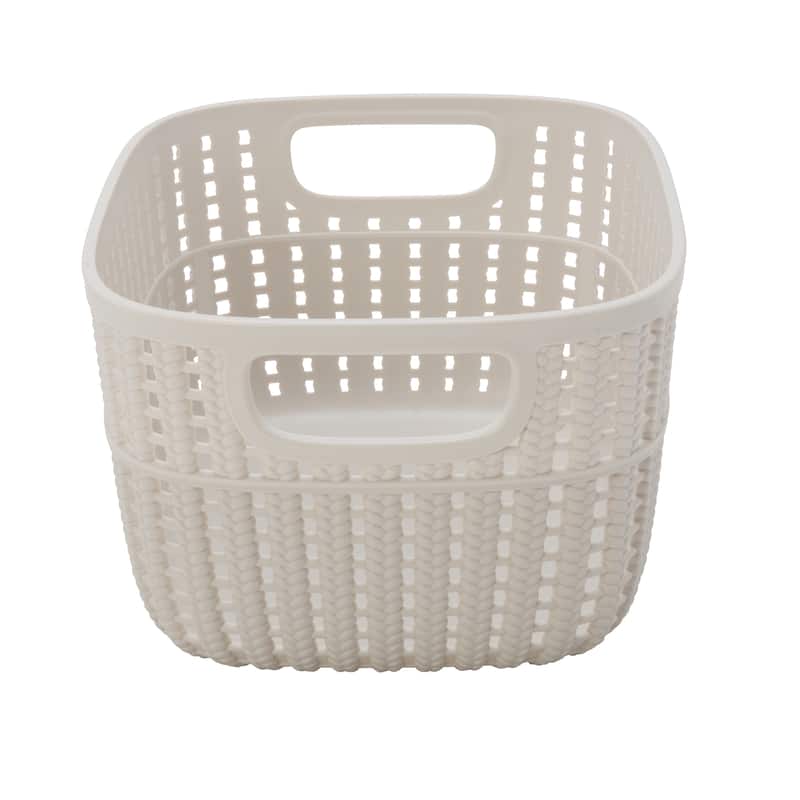 Simplify 2-Tone Decorative Small Storage Basket