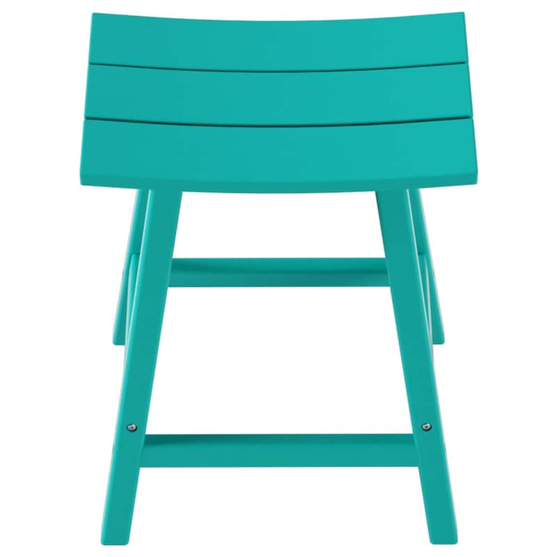 Polytrends Laguna Hdpe All Weather Outdoor Patio 24" Saddle Seat Counter Stool (Set Of 2)