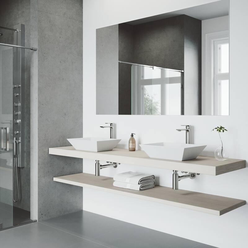 VIGO Norfolk 11" H Single Handle Single Hole Bathroom Vessel Faucet