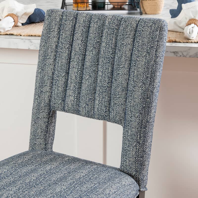 Wilson Grey Upholstered 25-Inch Counter Stool (Set of 2)