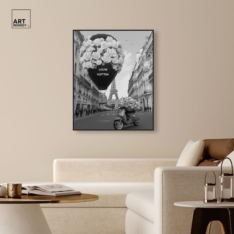 Scooter and Glam Balloon Canvas by Art Remedy