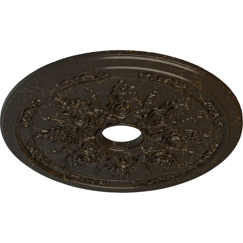 23 5/8"OD x 4"ID x 1 1/2"P Rose and Ribbon Ceiling Medallion