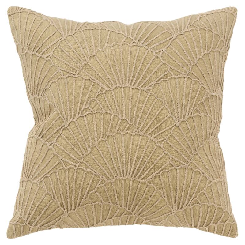 Rizzy Home Transitional Ivory Down Filled Decorative Pillow 20" x 20" - Ivory/Natural