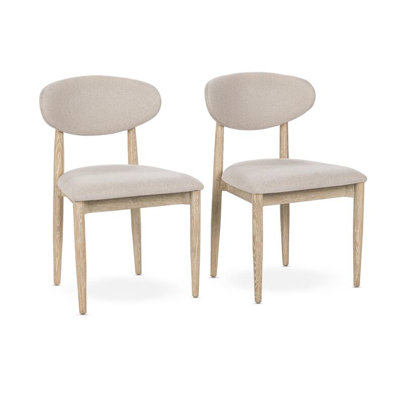 Classic Home Tiber Set of 2 Oak Wood Dining Chairs