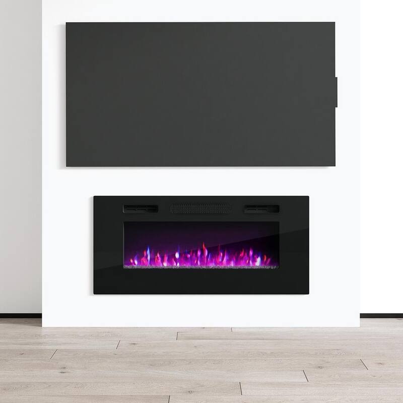 EFire1 40-inch Recessed Wall-mounted Electric Fireplace Heater