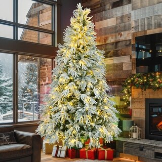 5FT Prelit Artificial Christmas Tree | Multicolor Lights, Hinged, With Stand