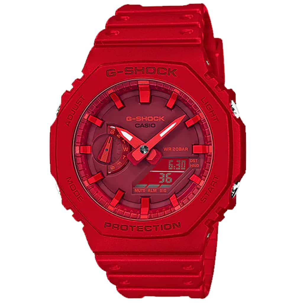 Casio Men's G-Shock Red Dial Watch - GA2100-4A - One Size